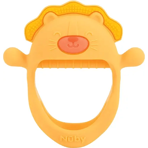 Nuby Silicone Wrist Teething Mitten - Teether Ring - 3+ Months - Lion