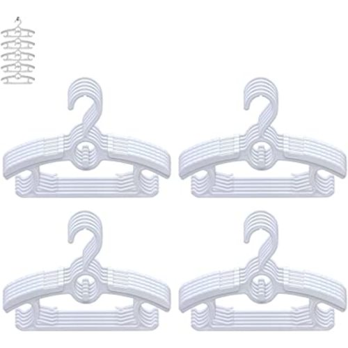 Baby Hangers 20 Pieces 11“-14‘’ Retractable Non-Slip Adjustable Multifunctional Children's Hanger Baby Hangers, Baby Hangers for Clothes, Wardrobe Organizer Hangers
