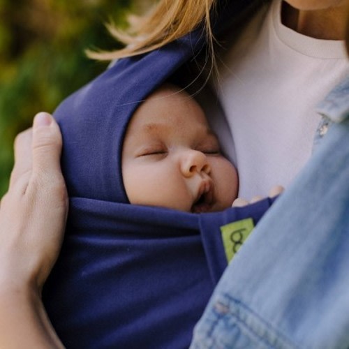 Boba Bliss 2-in-1 Hybrid Baby Carrier & Wrap, Color: Navy Blue