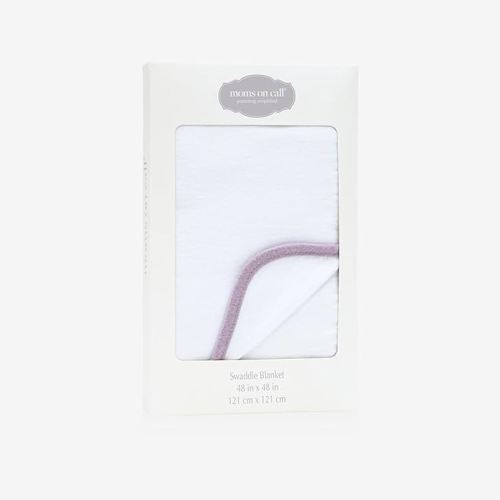 Baby & Newborn Swaddle Blanket | 0-3 Months | Nursery Baby Gift | 48 X 48 Inch | 100% Cotton | Peaceful Lilac with Gift Box