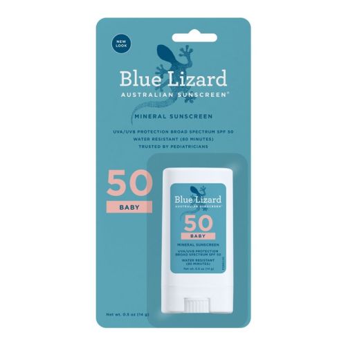 Blue Lizard Baby Mineral Sunscreen Stick for Face and Body - SPF 50+ - 0.5 oz