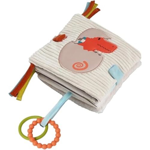 Little Big Friends Soft Activity Book 2-in-1 - Dino World, Baby Sensory Book, Crinkle Toy, Interactive Learning Book, Toddler Travel Toy, Educational Gift for Kids