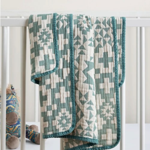 BLUE RIDGE ORGANIC COTTON BABY BLANKET