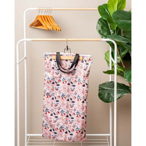 Large Zipper Hanging Wet Bag, Laundry Bag with Handles