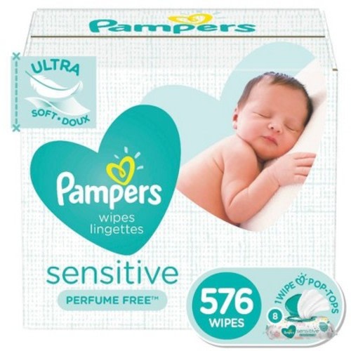 Pampers Sensitive Wipes Pop-Top - (Select Size), Size: 576 Count
