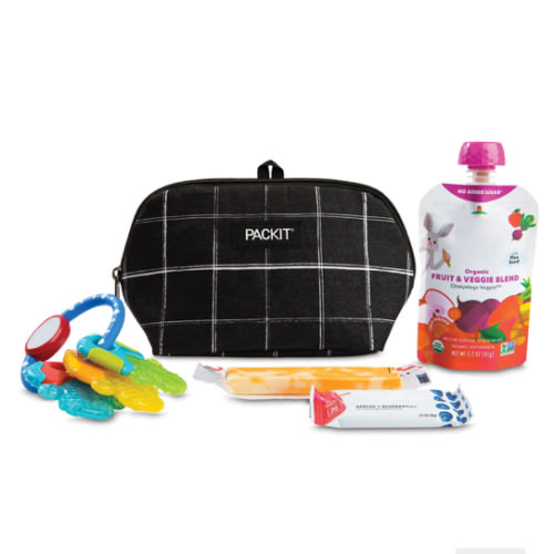 PackIt Snack Bag, Black Grid, Normal