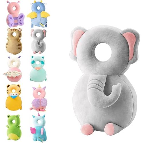 Baby Walker Head Protector Backpack-Adjustable&Soft&Comfortable, Cute Cartoon Design (D)