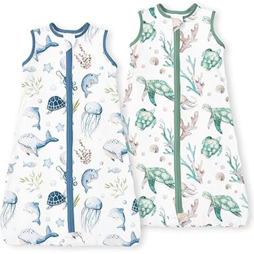 Sleep Sack 0-6-12-18-24 Months, Premium Breathable Wearable Blanket Sleeping Bag 0.5TOG 1.0TOG for Baby Girl Boy