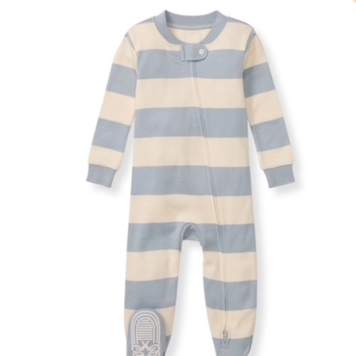 Rugby Stripe Organic Cotton Sleeper Quarry