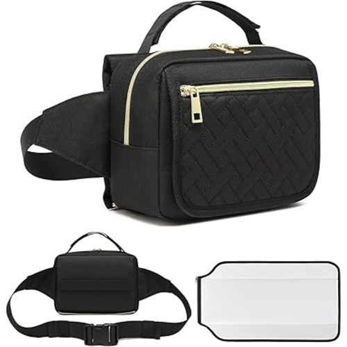 Small Diaper Bag with Portable Changing Pad,Crossbody Diaper Bag Pack with Wipes Pocket,Mini Diaper Bag Fanny Pack for Baby Travel Black