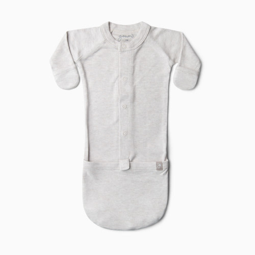 Goumi Kids 24hr Convertible Sleeper Baby Gown - Storm Gray, 0-3 M