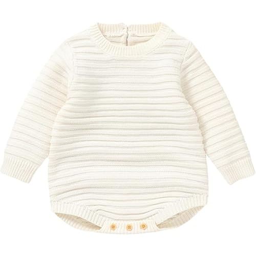 Newborn Baby Girl Boy Knitted Romper Sweater Long Sleeve Knit Oversized Bodysuits Sweatshirt Fall Winter Clothes