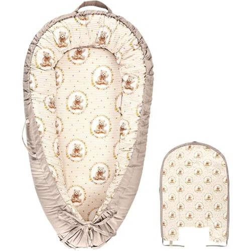 Hooyax Cotton Baby Lounger Cover, Soft Portable Baby Nest Replacement Cover