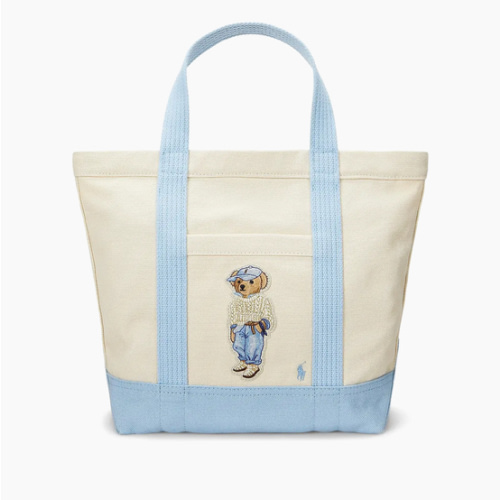 Polo Ralph Lauren Small Embroidered Polo Bear Canvas Tote Bag | Saks Fifth Avenue
