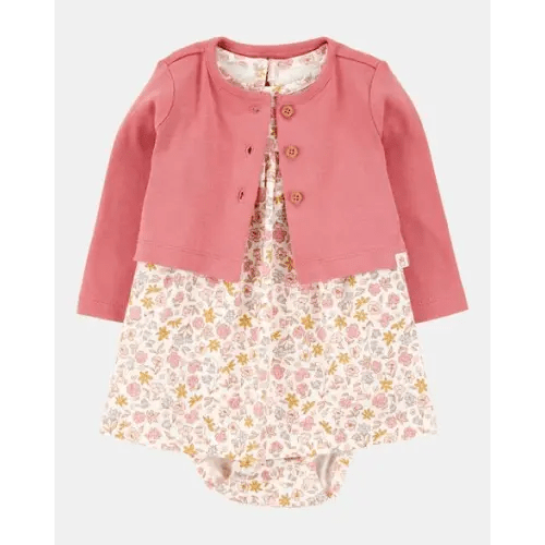 Baby 2-Piece Bodysuit Dress & Cardigan Set | Carter's