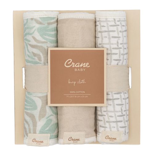 Cove Newborn Burp Cloths - Beach Life Set | Crane Baby
