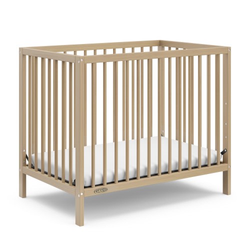 Free Shipping! Graco Teddi 4-in-1 Convertible Mini Baby Crib with Mattress, Driftwood