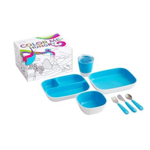 Munchkin Color Me Hungry Splash Dining Set - Blue - 6ct