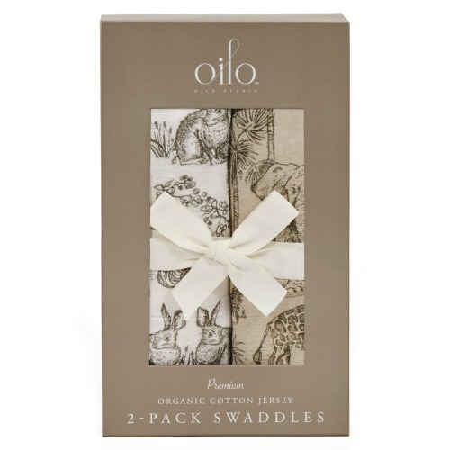 Assorted 2-Pack Organic Cotton Muslin Swaddle Blankets