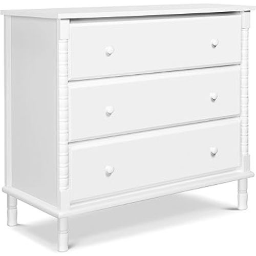 Davinci Jenny Lind Spindle 3-Drawer Dresser in White