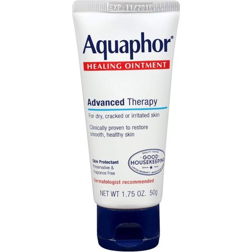 Aquaphor Healing Ointment Advanced Therapy Skin Protectant, Body Moisturizer for Dry Skin, Minor Cuts and Burns, Dry Cuticles, Cracked Heels, Hands and Lips, 1.75 Oz Tube, Pack of 3