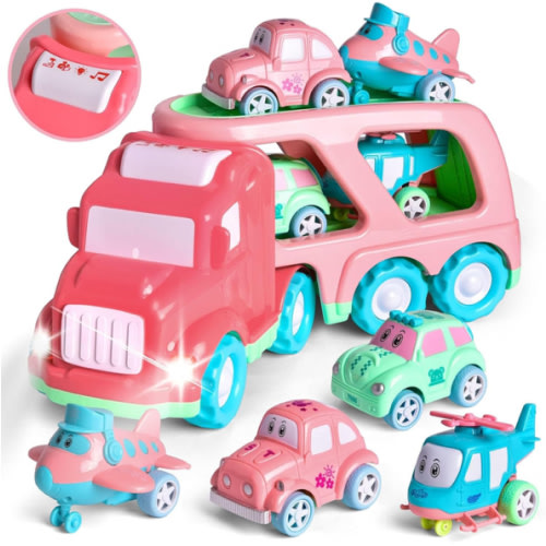 Pink Truck, Car, Plane Toys for Girls