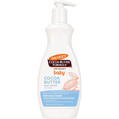 Palmer's Baby Lotion, Cocoa Butter Formula Body Lotion, 13.5 Fl Oz, Gentle Baby Moisturizer for Delicate Skin with Vitamin E & Aloe, Hypoallergenic, 48Hr Moisture, Dermatologist Tested Baby Essentials