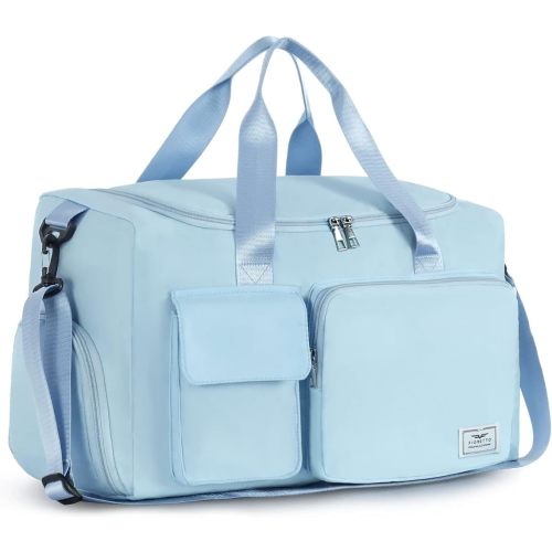 FIORETTO Women's Gym Duffle Bag with Shoes Compartment, 37L Capacity, Ideal for Travel, Gym, Sports, Duffel, Weekender