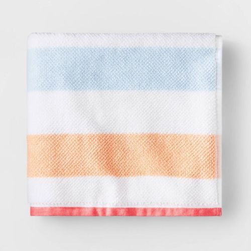 Kids' Striped Hand Towel With Silvadur™ Antimicrobial Technology - Pillowfort™: Terry Cotton, 26"x15"