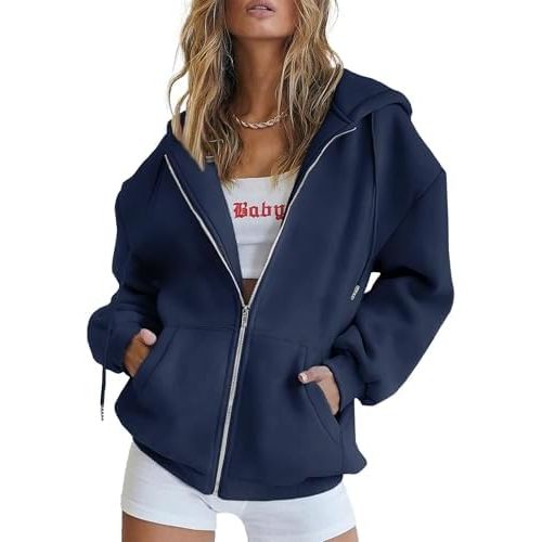 PRETTYGARDEN Women's 2025 Zip Up Y2K Hoodies Casual Long Sleeve Sweatshirts Fall Spring Track Jackets with Pockets