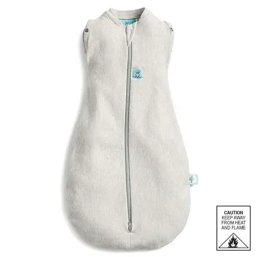 Ergopouch Organic Cotton Cocoon Swaddle Bag 1.0 Tog Grey Marle 0-3 Months | Baby Bunting AU
