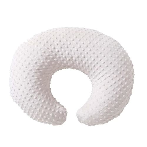 QUENESS Nursing Pillow Cover Breastfeeding Pillow Cases Plush Dot Slipcover Pillow Sham (Beige)