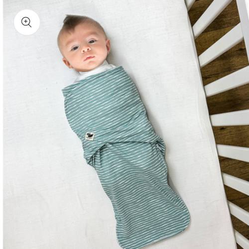 Norani Baby Snugababe Sleep Pod with Arm Inserts - Green Stripes