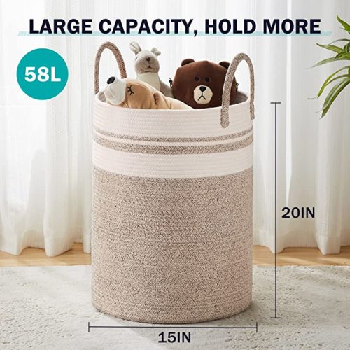 Woven Rope Laundry Hamper Basket