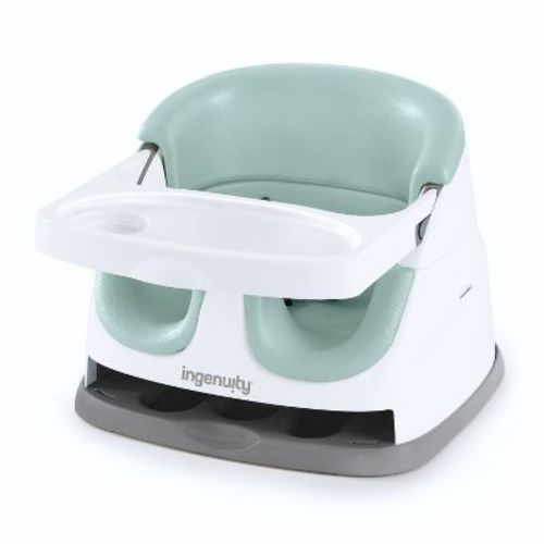 Ingenuity Baby Base 2-in-1 Booster Feeding And Floor Seat With Self-storing Tray - Mist
