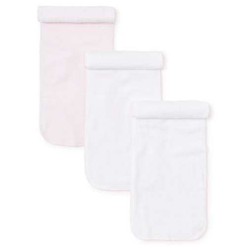 Pink Dot 3 Pack Burp Set w/ Tulle Bag