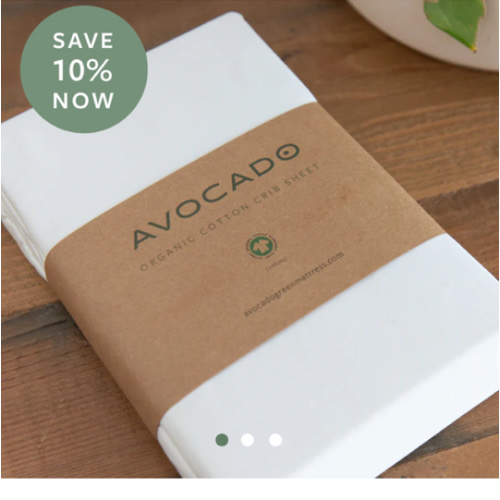 Organic Cotton Crib Sheets | Gentle & Safe | Avocado Green Mattress