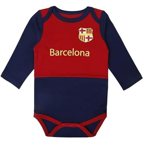 IDONEKER Newborn Barcelona Onesie Boys Girls Short And Long-Sleeve Baby Clothing | Unique Infant Team Soccer Bodysuits
