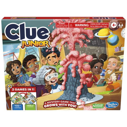 Clue Junior: Classic Children's Mystery Board Game for Kids, Family Fun, 2 Games in 1, Ages 4+