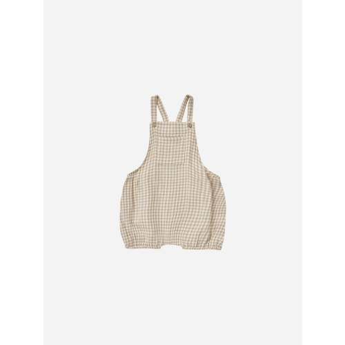 Hayes Romper || Oat Gingham