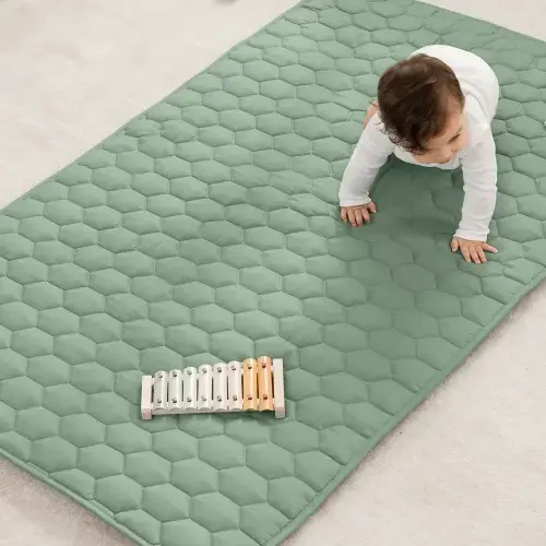 Play Mat with Non-Slip Bottom in Fern – Comfy Cubs