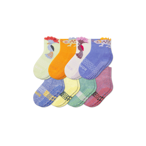 Toddler Gripper Calf Sock 8-Pack