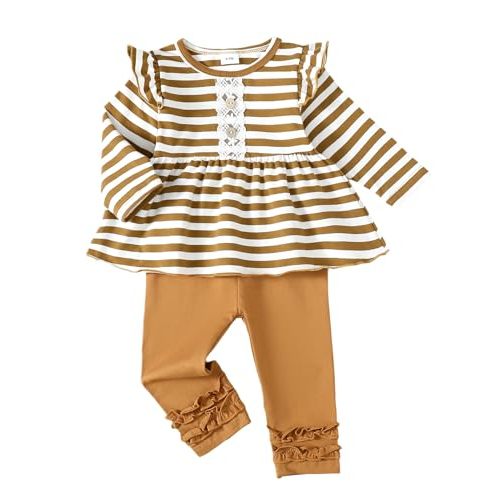 Baby Girl Clothes Toddler Girl Outfits Ruffle Shirt Pants Cute Infant Outfit Set Baby Girl Fall Winter Clothes