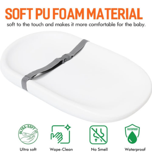 Baby Changing Pad,Waterproof & Easy to Clean,PU Foam Changing Pad on Table Topper for Changing Diaper and Dresser