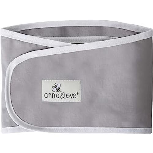 Anna & Eve - Swaddle Strap, Adjustable Arms-Only Baby Swaddle, 100% Cotton, Prevents Overheating - Large Size Fits Chest 16 to 20.5 - Grey