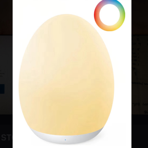 JolyWell Night Light for Kids, Baby Night Light with 7 Colors Changing Mode & Stepless Dimming, Nursery Night Light BPA Free,Rechargeable Egg Night Light for Breastfeeding 1h Timer & Touch Control