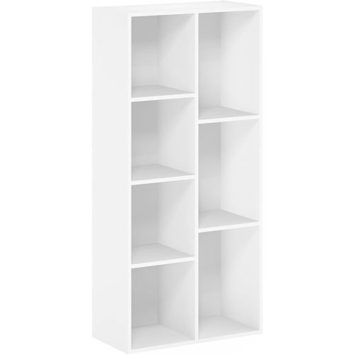 Furinno Luder Bookcase / Book / Storage , 7-Cube, White