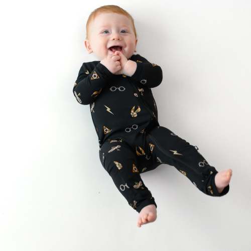 Zippered Romper in Midnight Icon