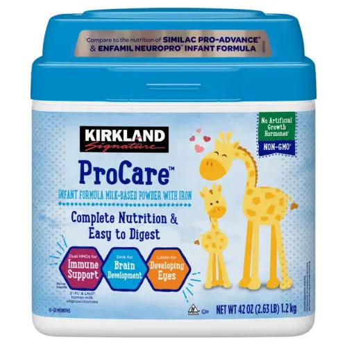 Kirkland Signature ProCare with Dual HMO's, Non-GMO Infant Formula, 42 oz, 2-pack | Costco