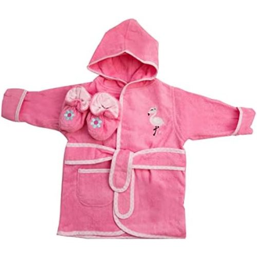 Spasilk Hooded Bathrobe with Ears for Newborns, 1 3D Soft Cotton Terry Bathrobe, Baby Essentials, Baby Shower Gifts, One Size